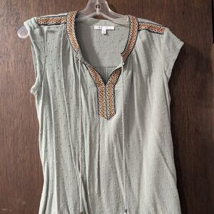 DR2 Sage Green Embroidered Blouse